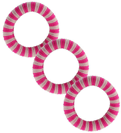 By St?r H?relastik - 3-pak - Ea - Lyser?d/Pink Stribet
