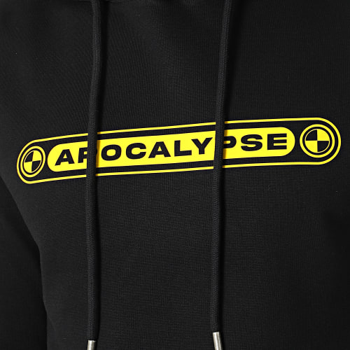 Sweat Capuche Apocalypse Noir Jaune
