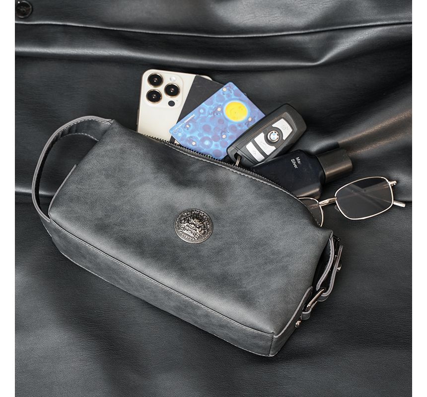 BagBuzz - Clutch met rits van imitatieleer