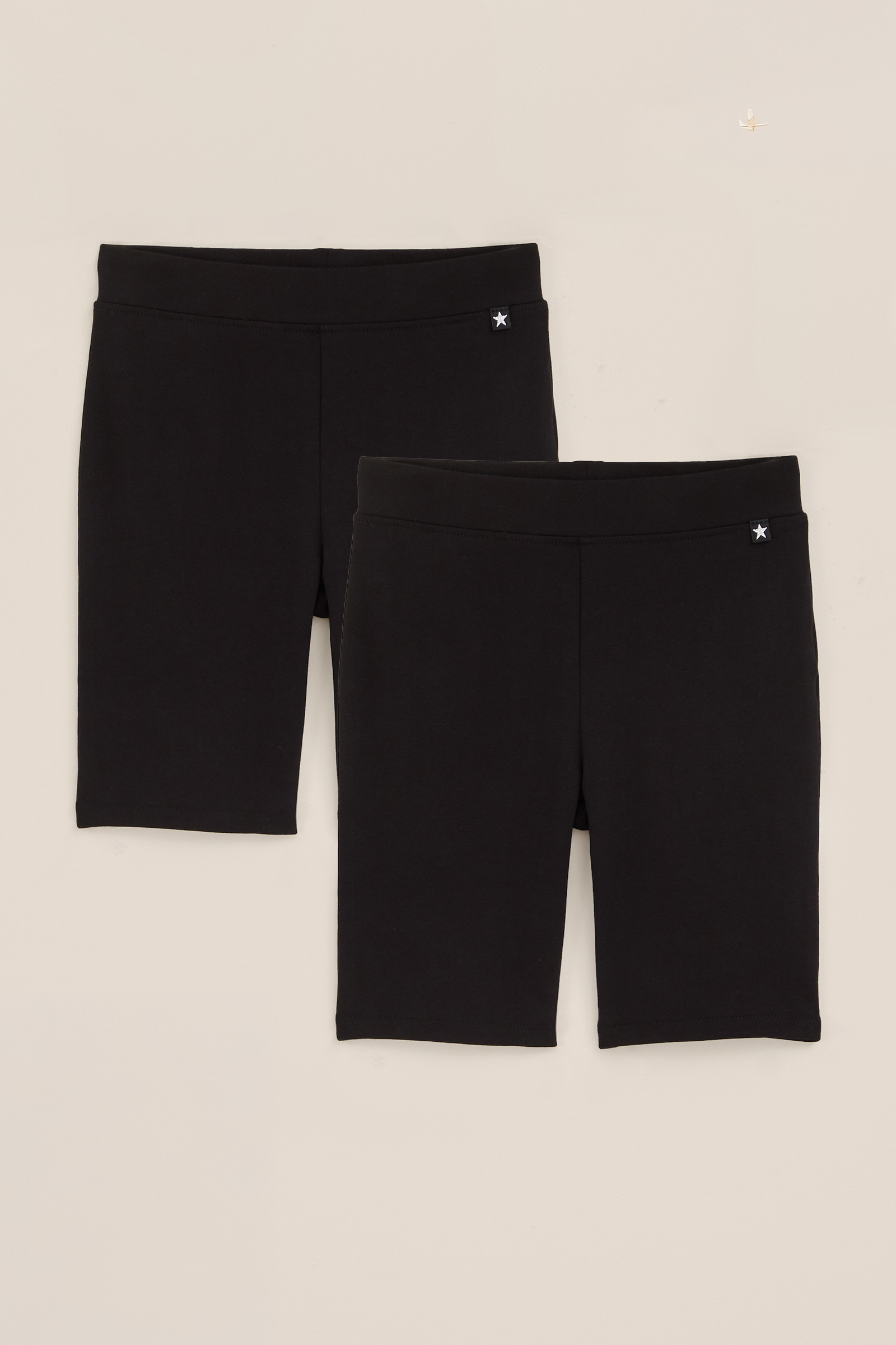 Meisjes korte legging met stretch - 2-pack WE Fashion Zwart