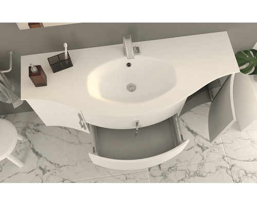 Badkamermeubel Baden Haus Sting 69 cm wit hoogglans, gemonteerd