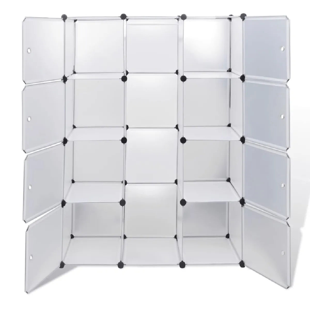 vidaXL Armoire modulaire 9 compartiments 109x36,5x143 cm blanc