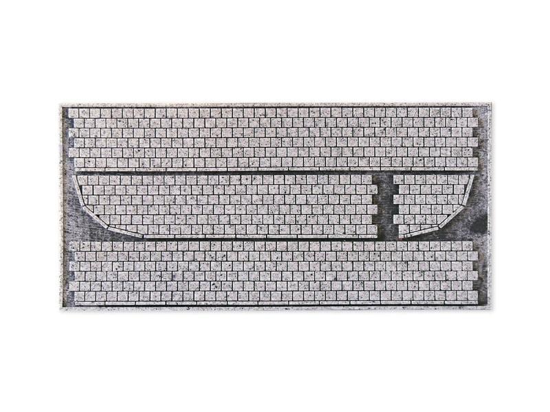 NOCH Struktur-Bürgersteig Kopfsteinpflaster 2.4 cm breit Äusserst realistische Struktur des Strassenbelags