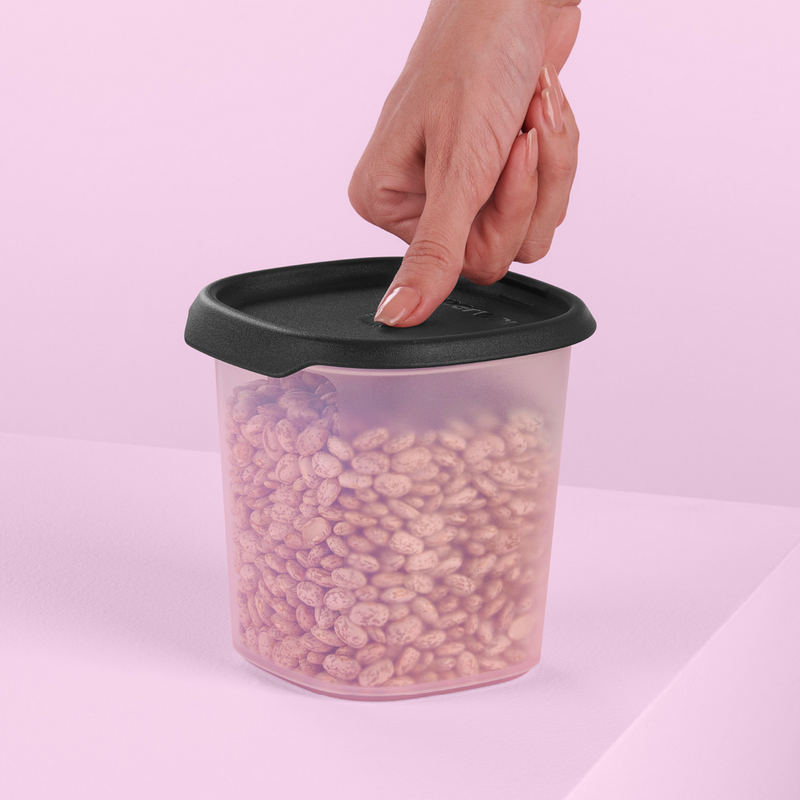 One Touch Fresh® 810 ml Stapelbarer Vorratsbehälter für Zucker, Puderzucker, ganze Nüsse und vieles mehr