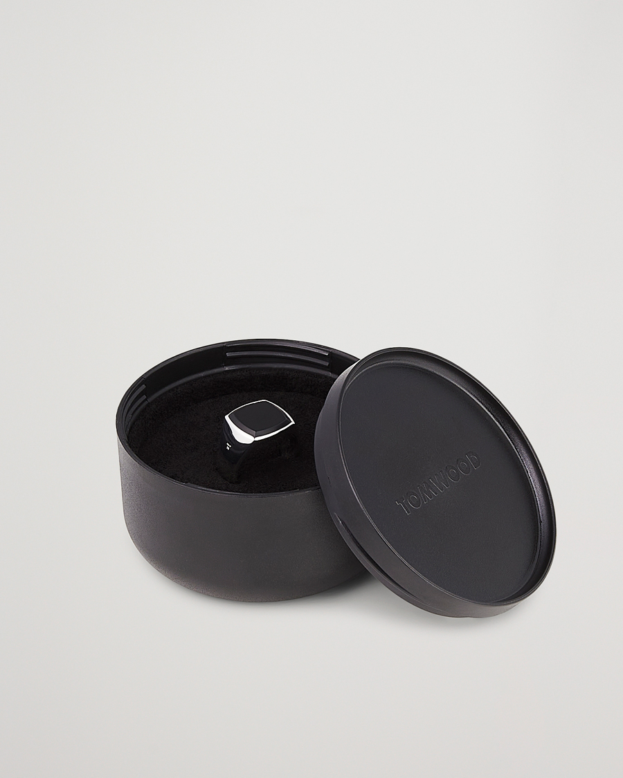 Tom Wood Cushion Black Onyx Ring Silver
