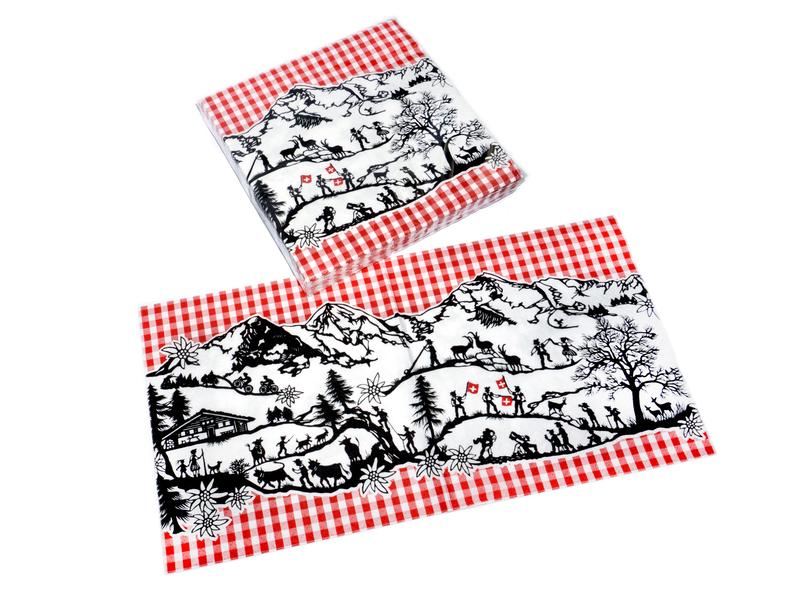 Trendform Papierservietten Swiss Vichy 33 cm x 33 cm, 20 St Servietten aus Papier
