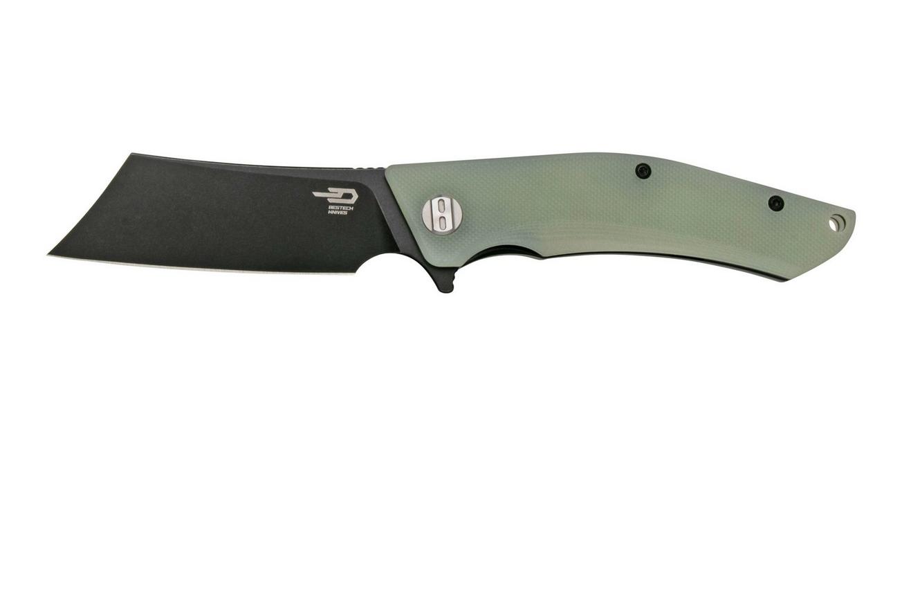 Bestech Cubis BG42E Stonewashed & Satin, Jade G10, zakmes