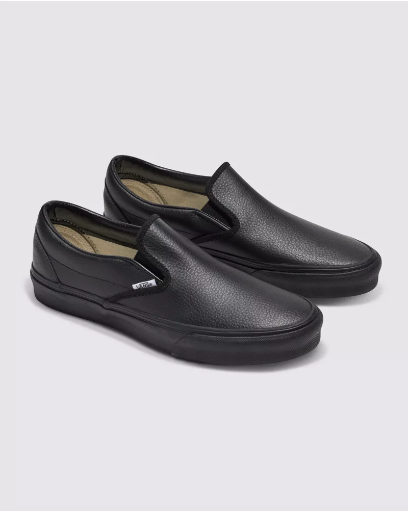 Customs Elevated Black Leather Slip-On Shoe