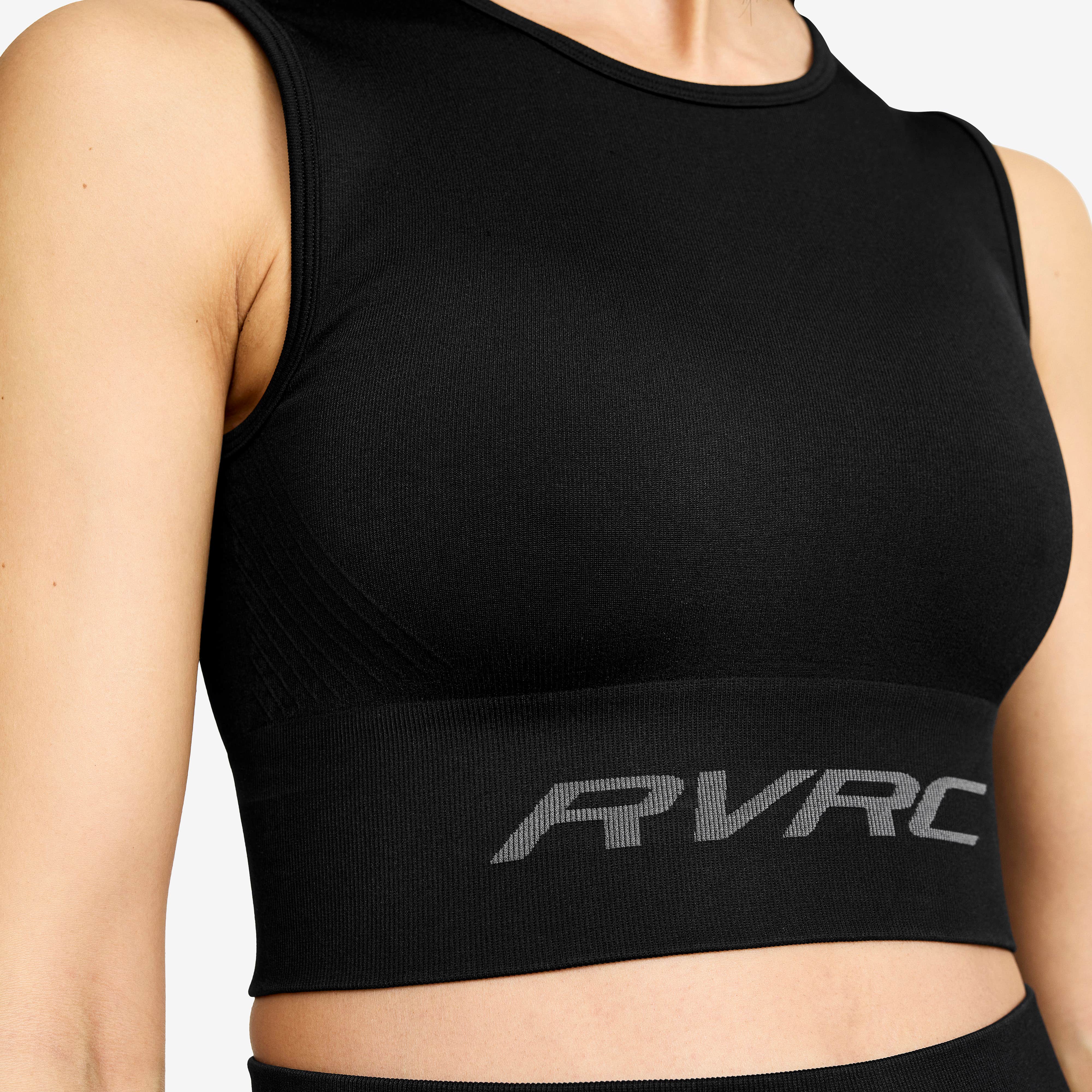 Descent Seamless Crop Top Dame Black