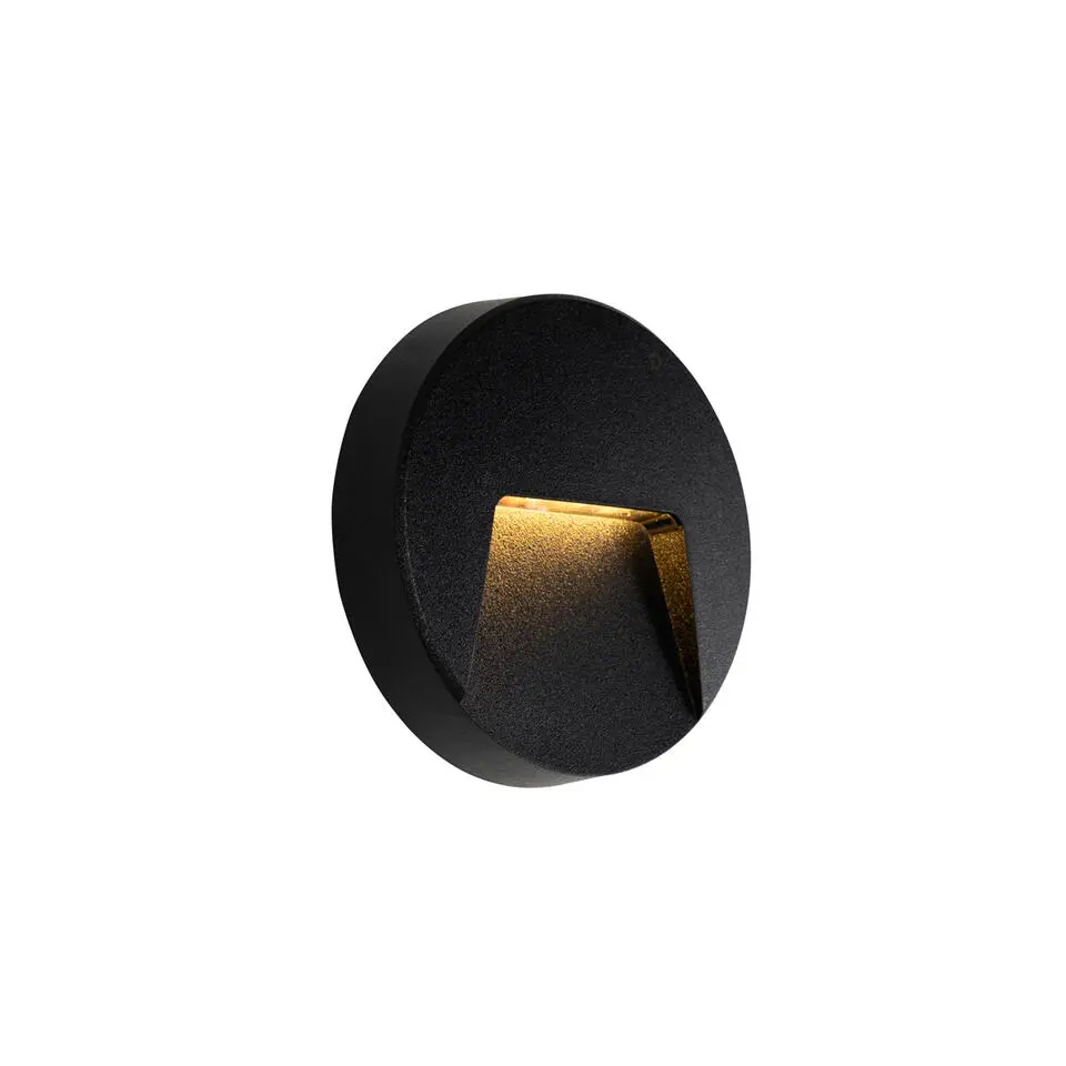 Qazqa tuinspots gem zwart geïntegreerde led