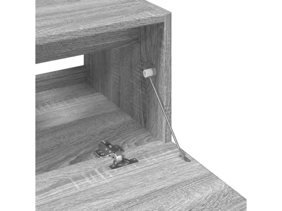 Meuble d'évier sonoma gris 59x37x59 cm bois d'ingénierie