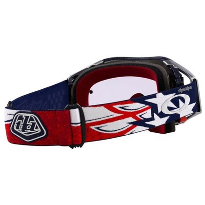 Masque cross Oakley AIRBRAKE MX TLD RED WHITE BLUE WINGS 2024 - Blanc / Noir