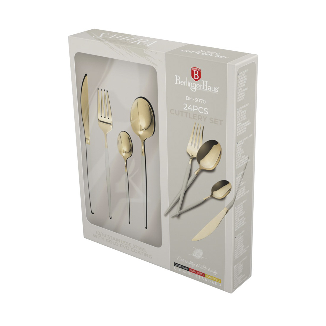 Berlinger Haus 24-teiliges Besteck-Set matt cream Sahara Collection