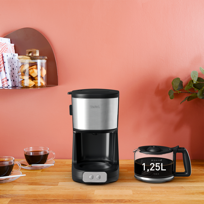 Tefal element noir inox 15 tasses