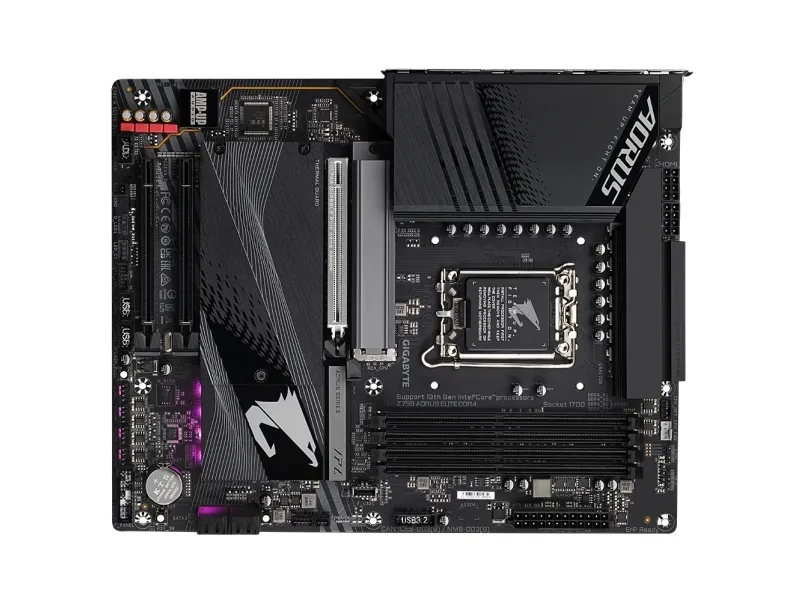 AORUS Z790 ELITE DDR4 - 1.0 - bundkort - ATX - LGA1700 sokkel - Z790 Chipset - USB-C 3.2 Gen 2x2, USB-C 3.2 Gen2, USB 3.2 Gen 1, USB 3.2 Gen 2 - 2.5 Gigabit LAN - onboard grafik (CPU påkrævet) - HD Audio (8-kanaler)