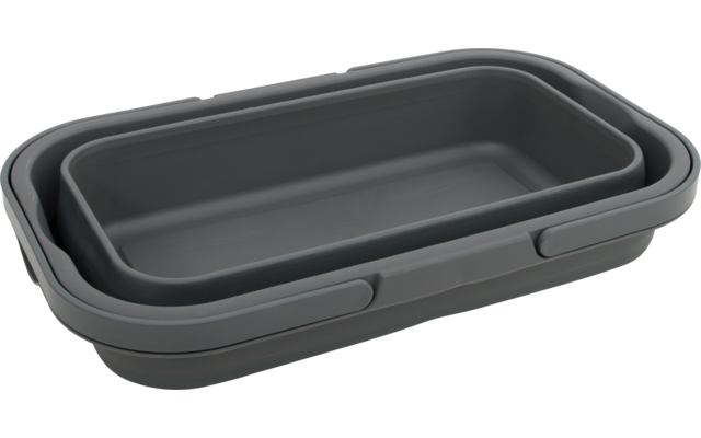 Bo-Camp faltbarer Korb grau 17 Liter