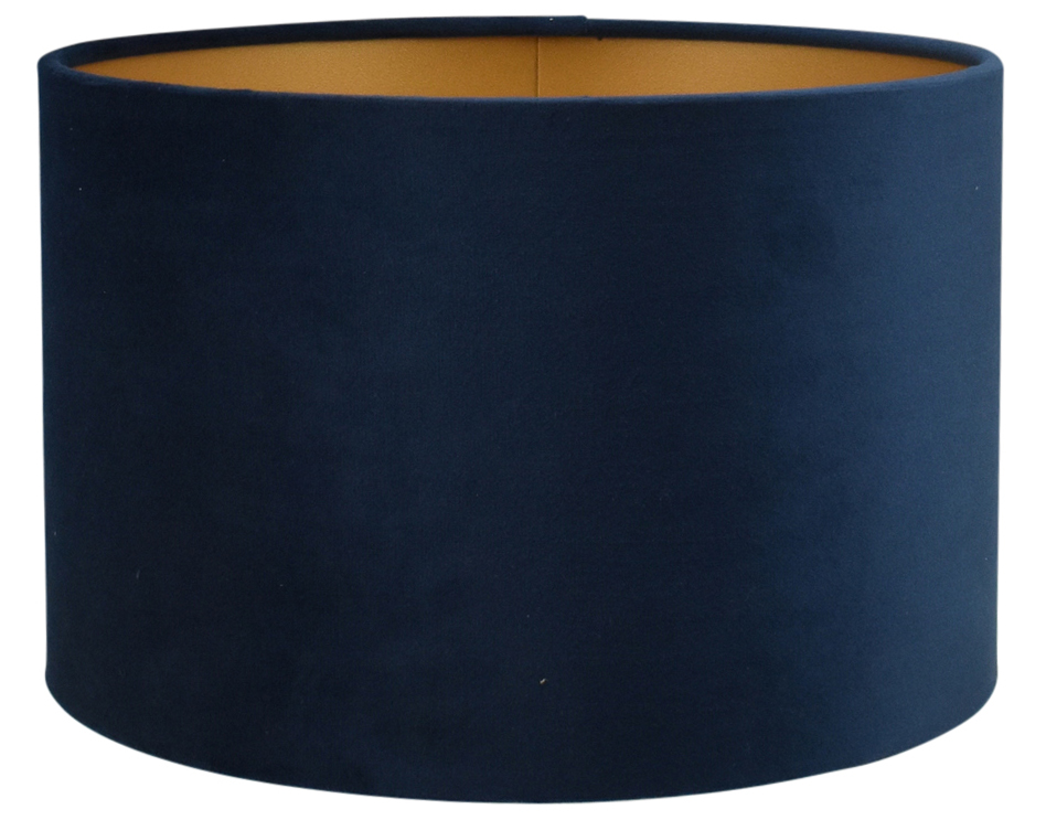 Lampenkap Alice blauw op goud 25x25x15cm