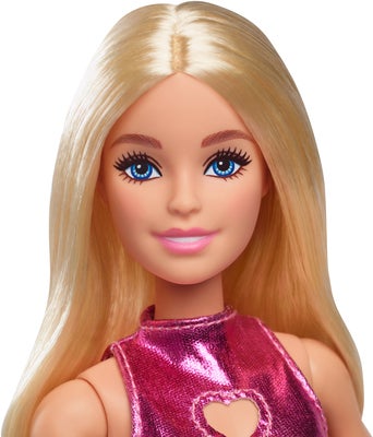 Barbie Fashionista Dukke med Blondt Hår & Rosa Kjole