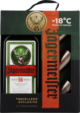 JÄGERMEISTER TRAVELLERS EXCLUSIVE GIFTSET 1LTR