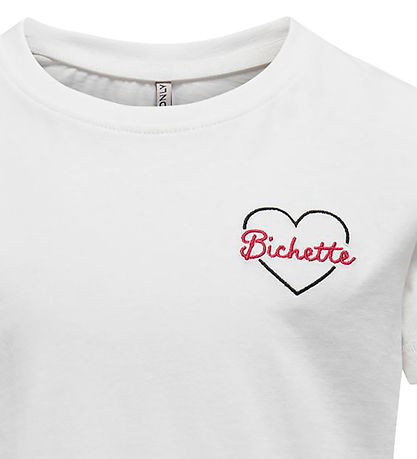 Kids Only T-shirt - KogBeate - Cloud Dancer/Bichette
