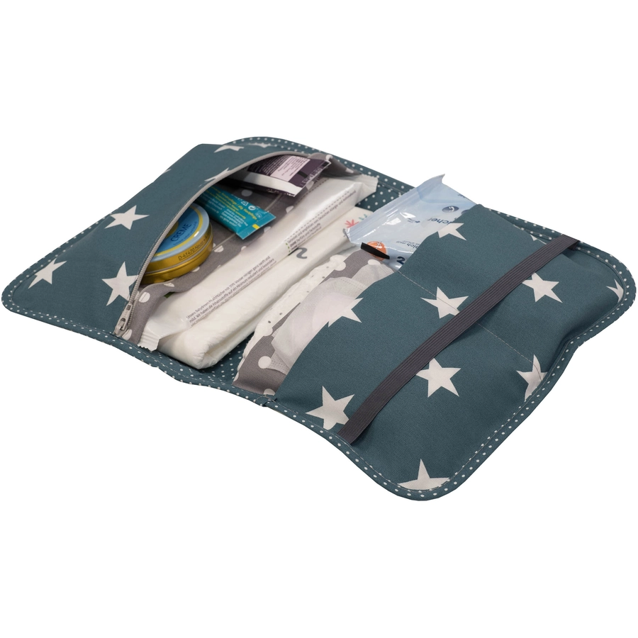 Ullenboom Patchwork Windeltasche - Waldtiere Petrol
