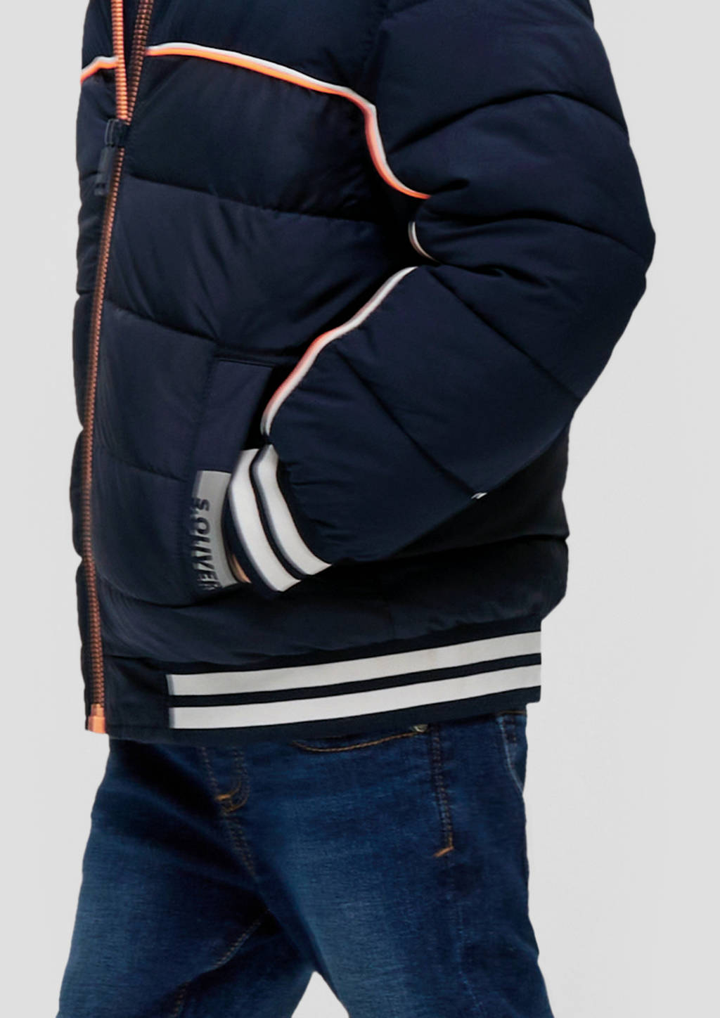 s.Oliver gewatteerde winterjas donkerblauw
