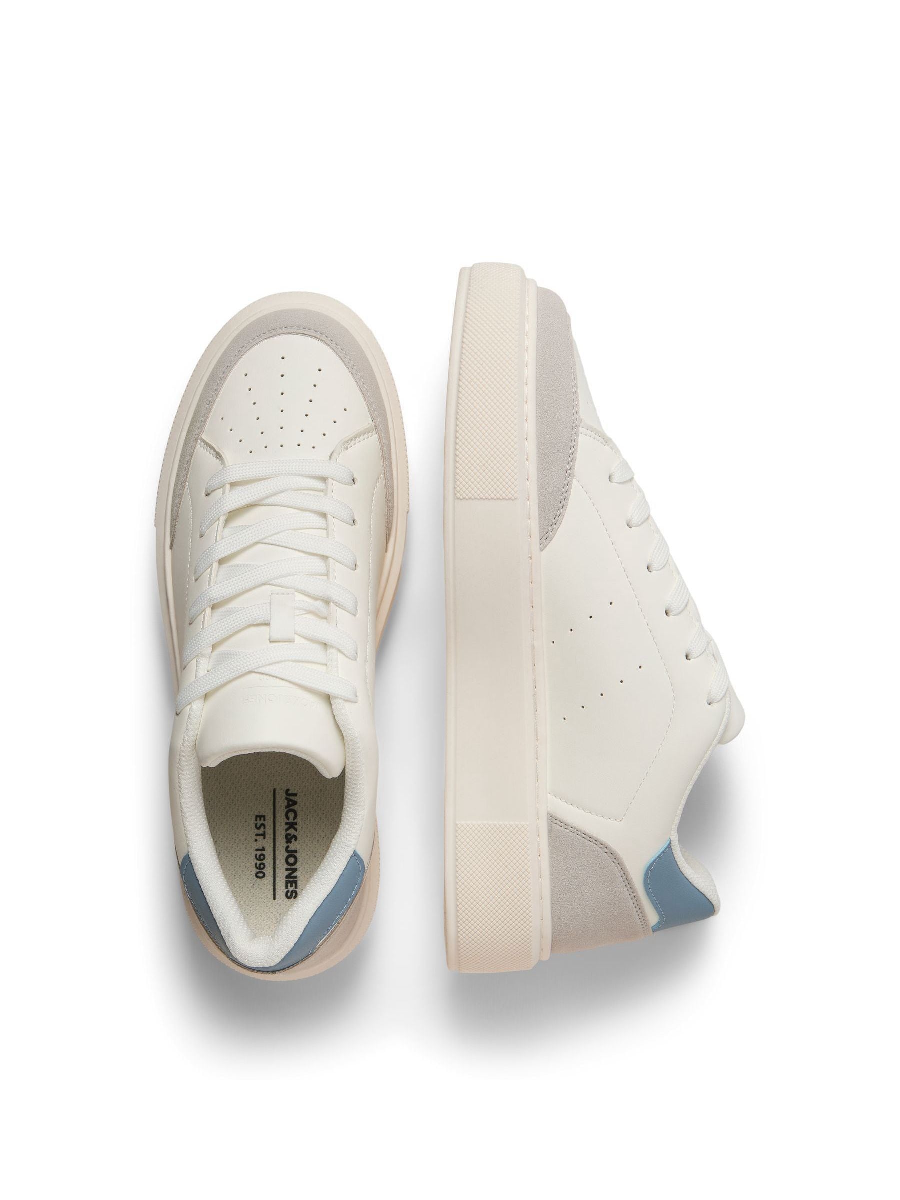 Off White - JACK & JONES Chunky Sole PU Trainers