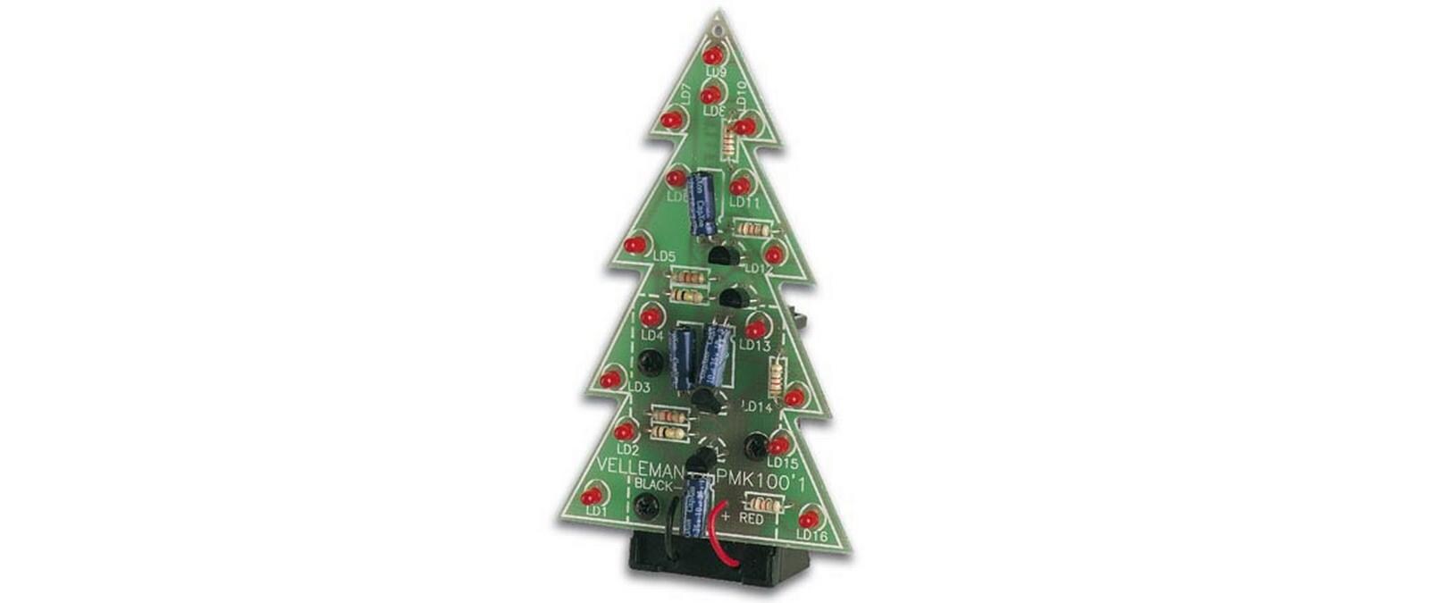 Bausatz Weinachtsbaum mit blinkenden LEDsElektronikbausatz
