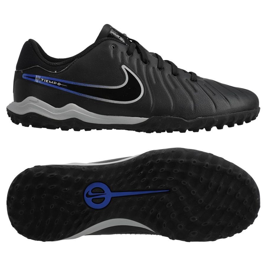 Nike Tiempo Legend 10 Academy TF Shadow - Noir/Chrome/Bleu Enfant