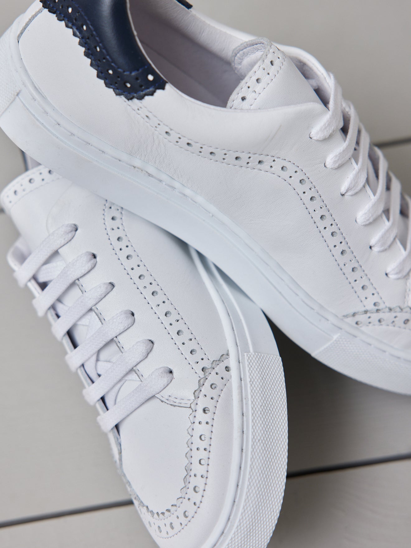 Baskets cuir femme