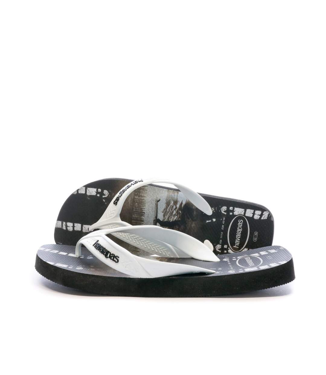 Tongs Noir/Blanc Homme Havaianas Surf