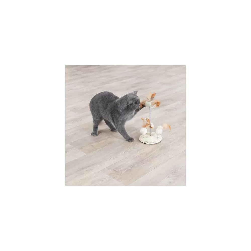 Trixie kattelegetøj m. fjeder på fod - 30 cm