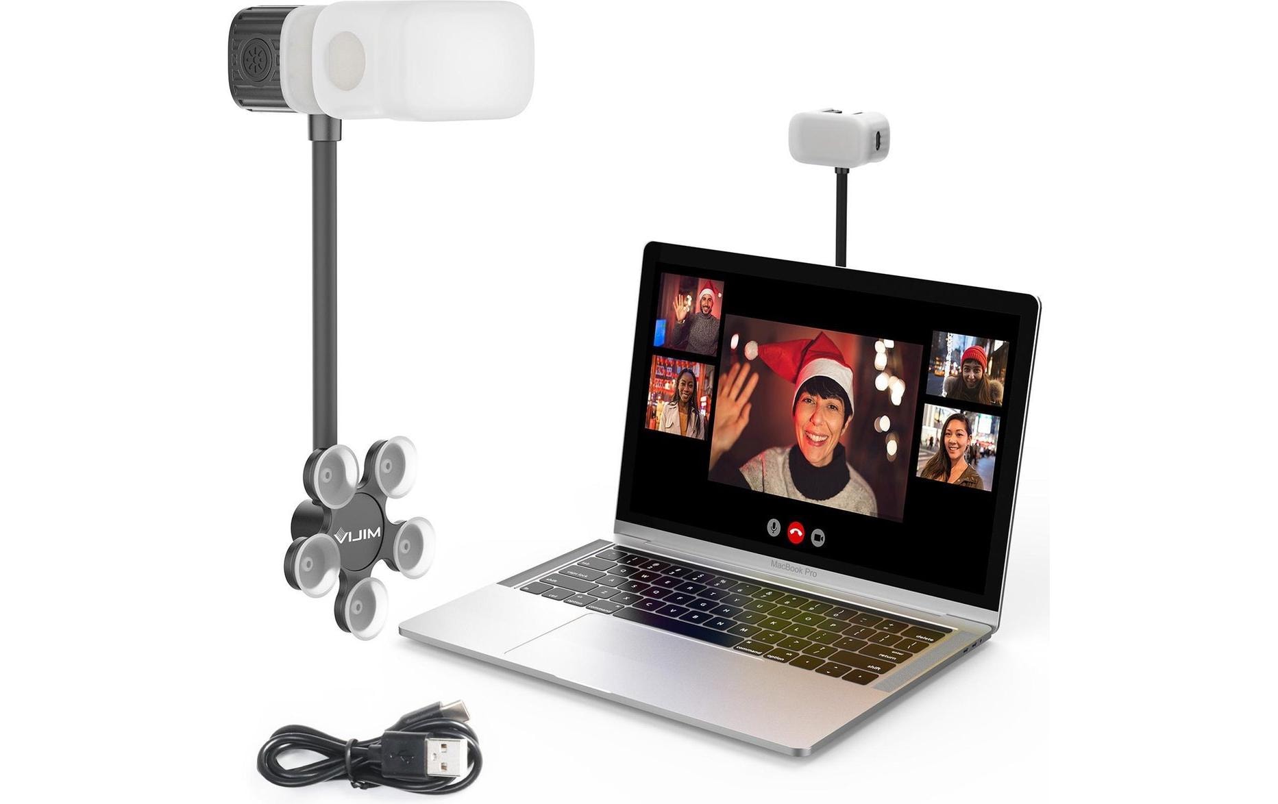 Videoleuchte CL12Beleuchtung für Videoanrufe mit Saugnapf