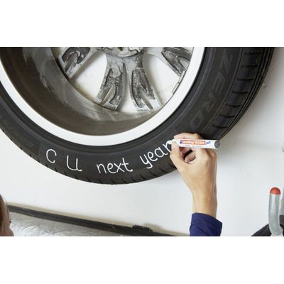 Edding 8050 tyre - Marqueur spécial caoutchouc - blanc
