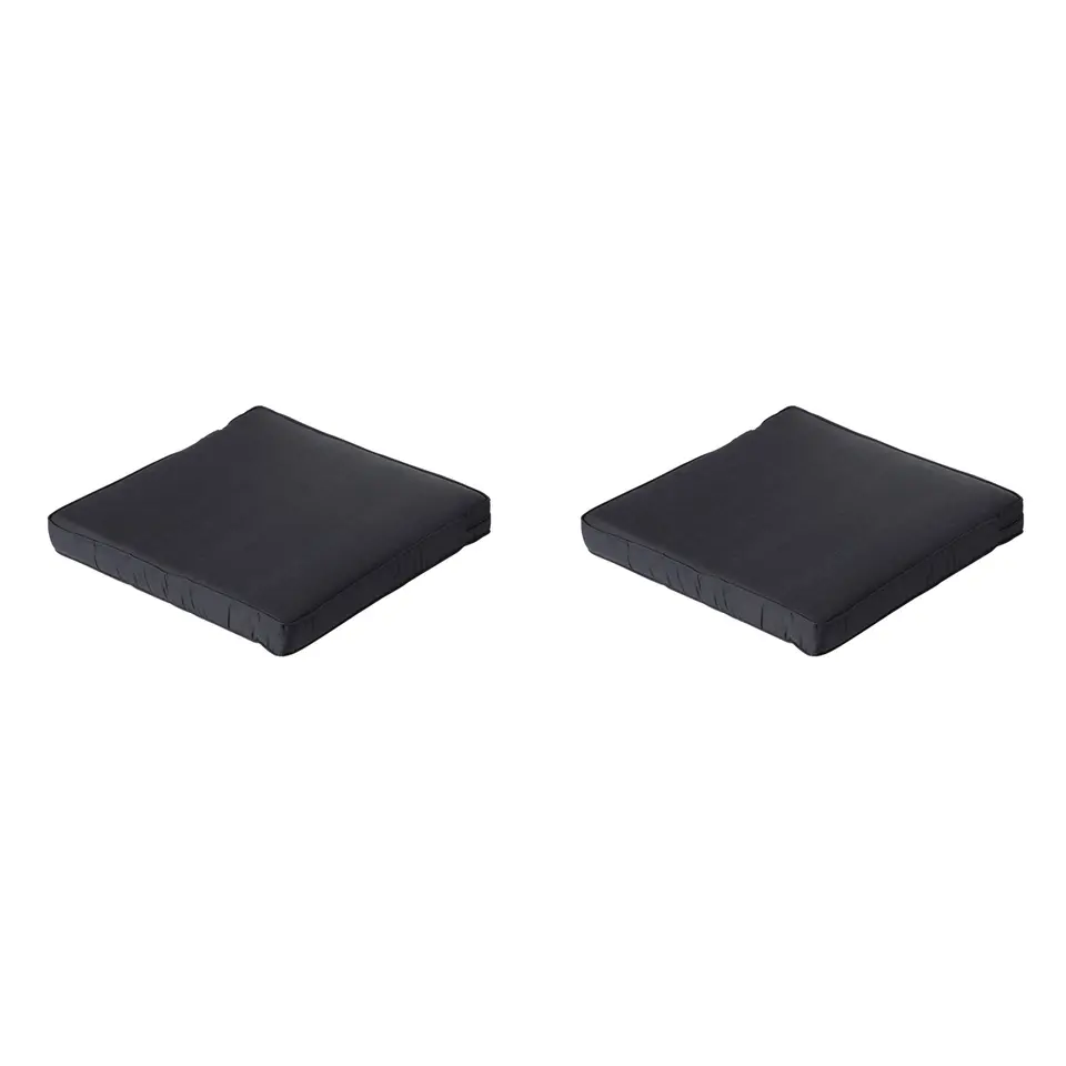 Madison - Lounge Zitkussen Basic black - Ca. 60x60 cm - Set van 2