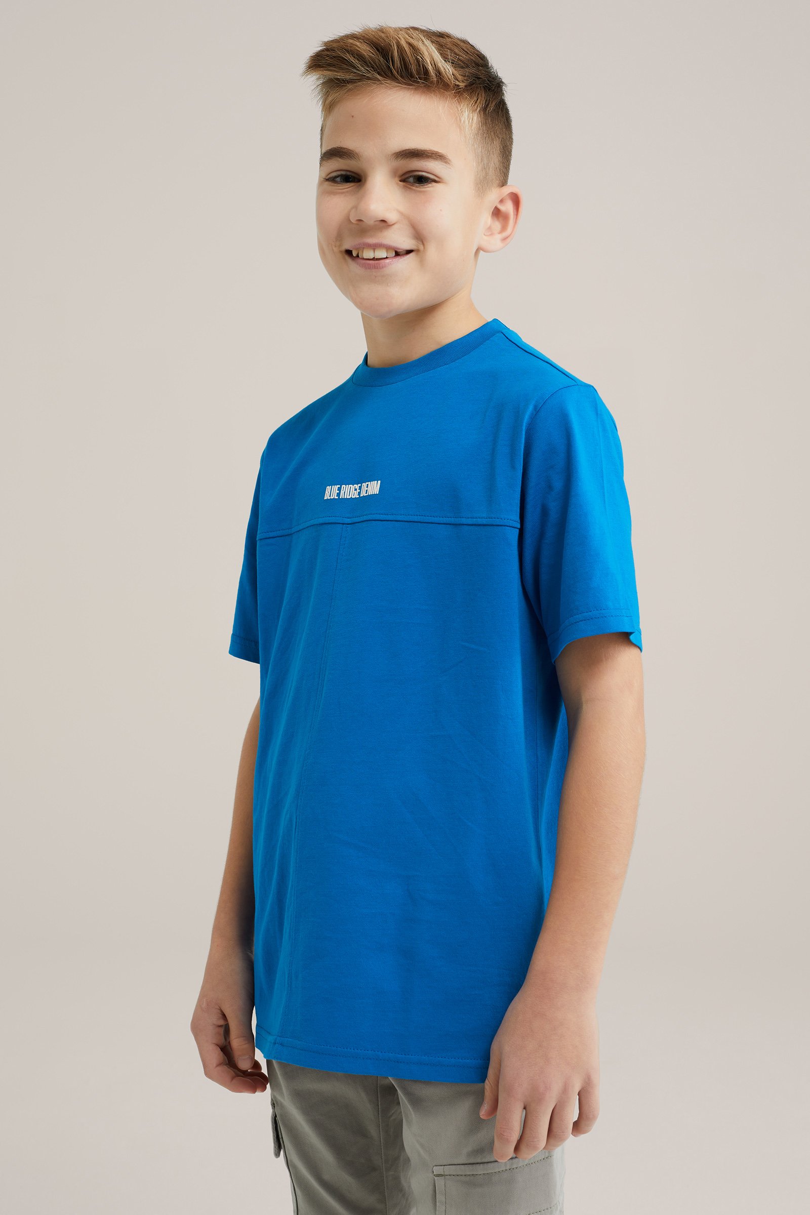 Jongens T-shirt met opdruk Blue Ridge Donkerblauw