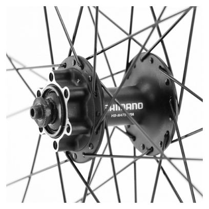Roue vtt 29  maxx 25 disc avant noir moy Shimano m475 disc (compatible tubeless et tubetype) compatible vae - all terrain jante ext 31mm
