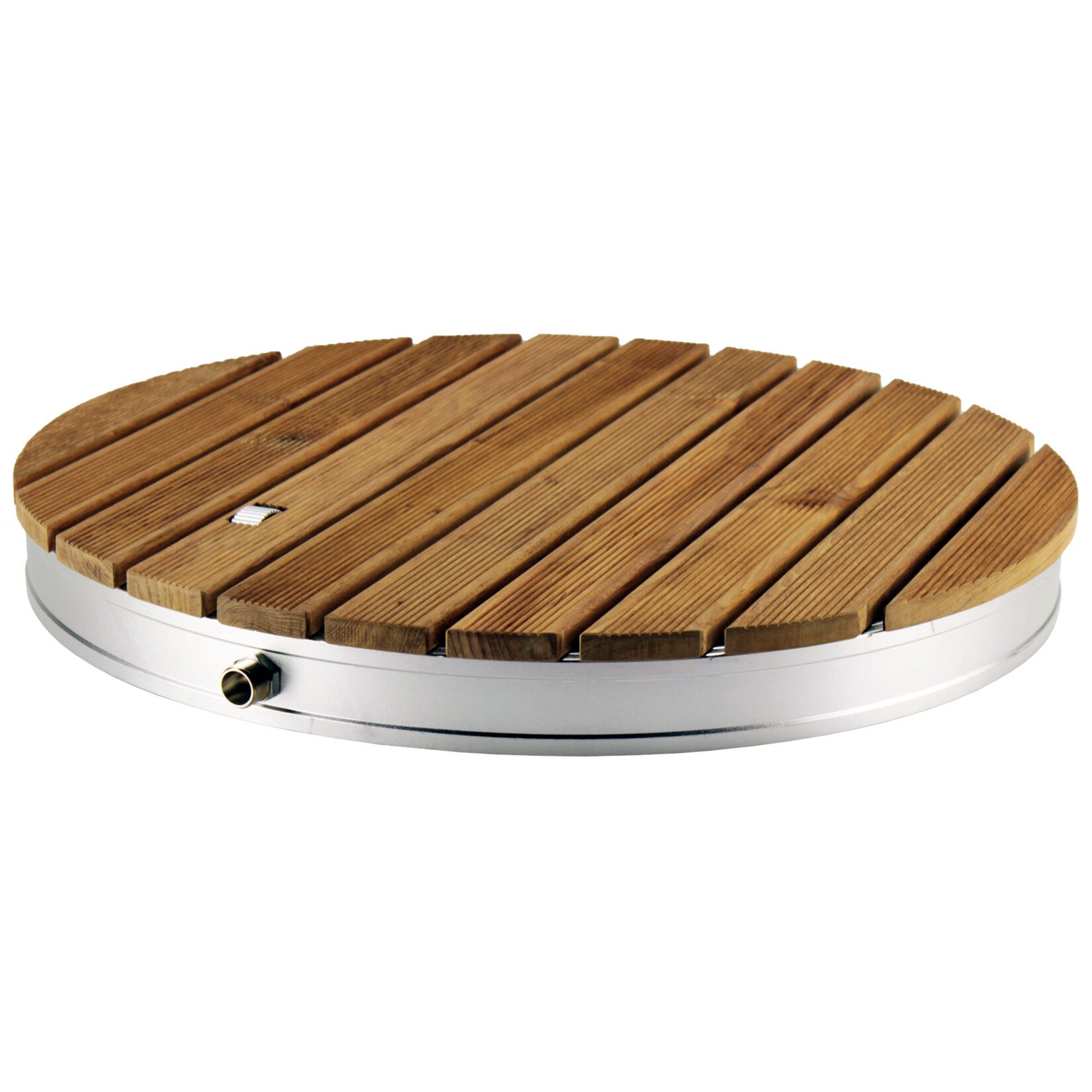 Garten-Bodendusche aus Teak-Holz, rund