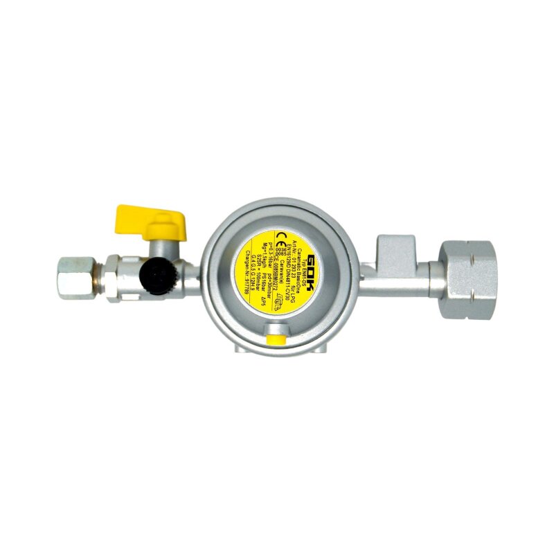 GOK Gasdruckregler Caramatic BasicOne 30 mbar EN61- 1,5 kg/h Komb.A -> Rohrverschraubung 8 mm