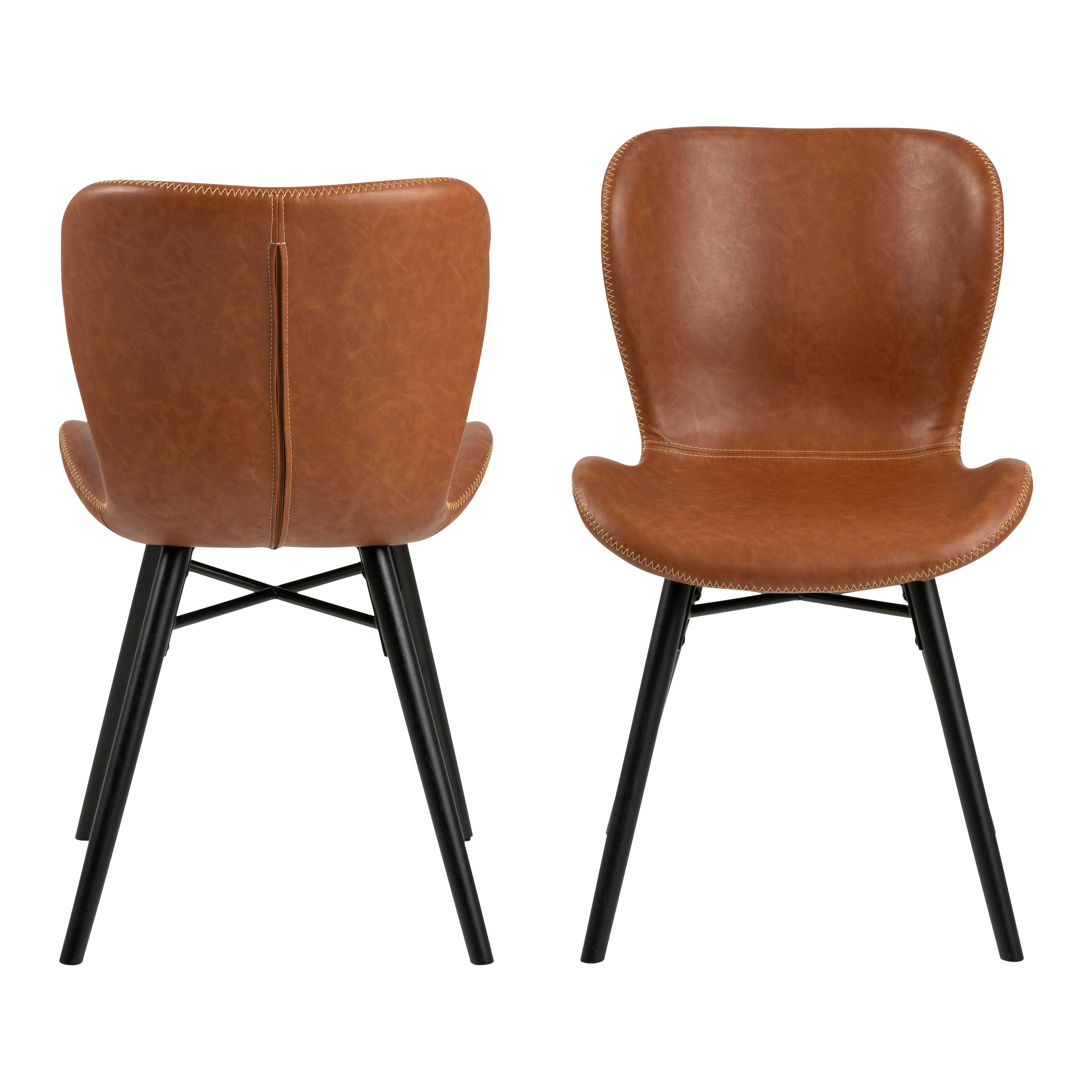by fonQ basic Tough Eetkamerstoel - Kunstleer - Bruin