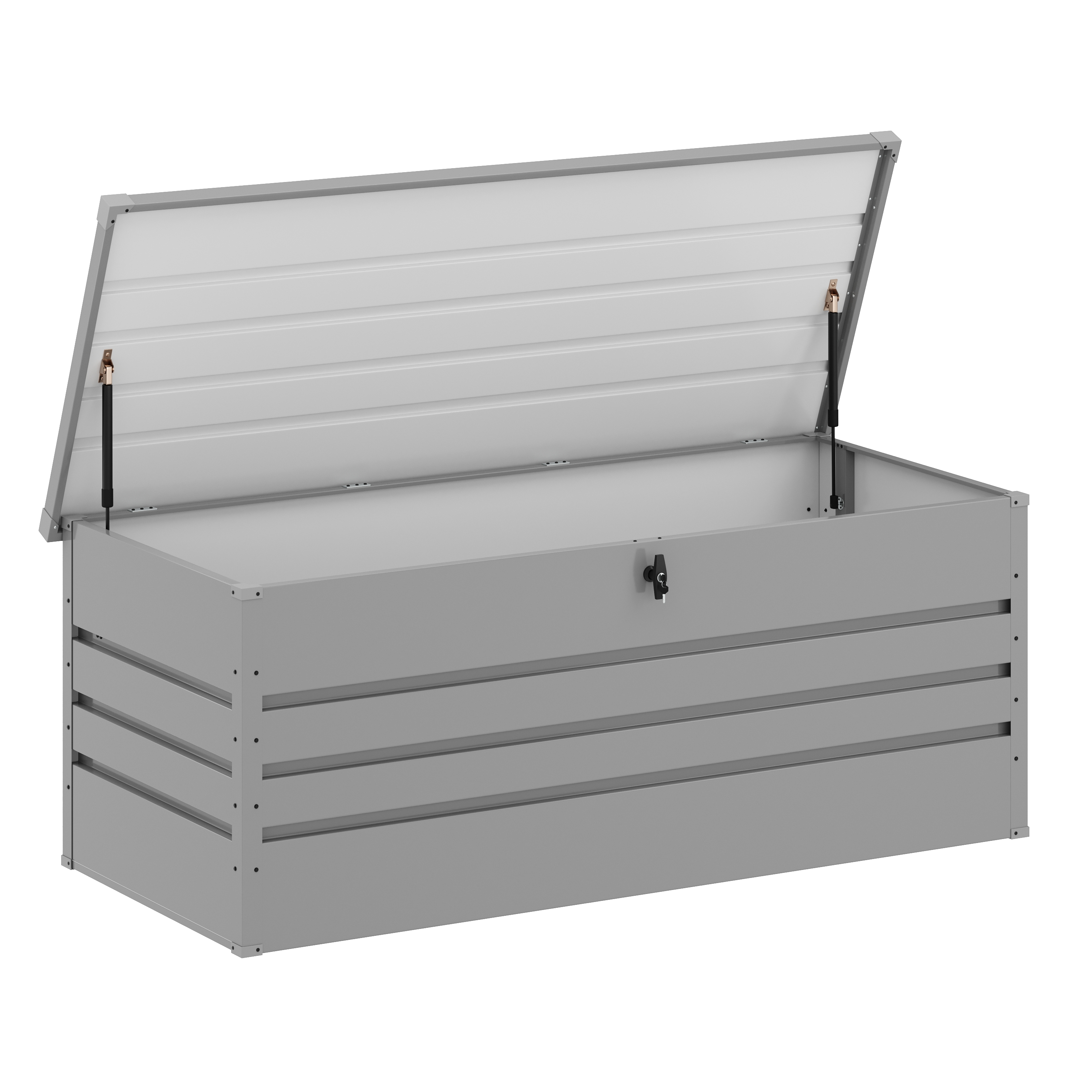 Gartenbox wasserdicht MONACO 165 x 70 x 64 cm 600L hellgrau
