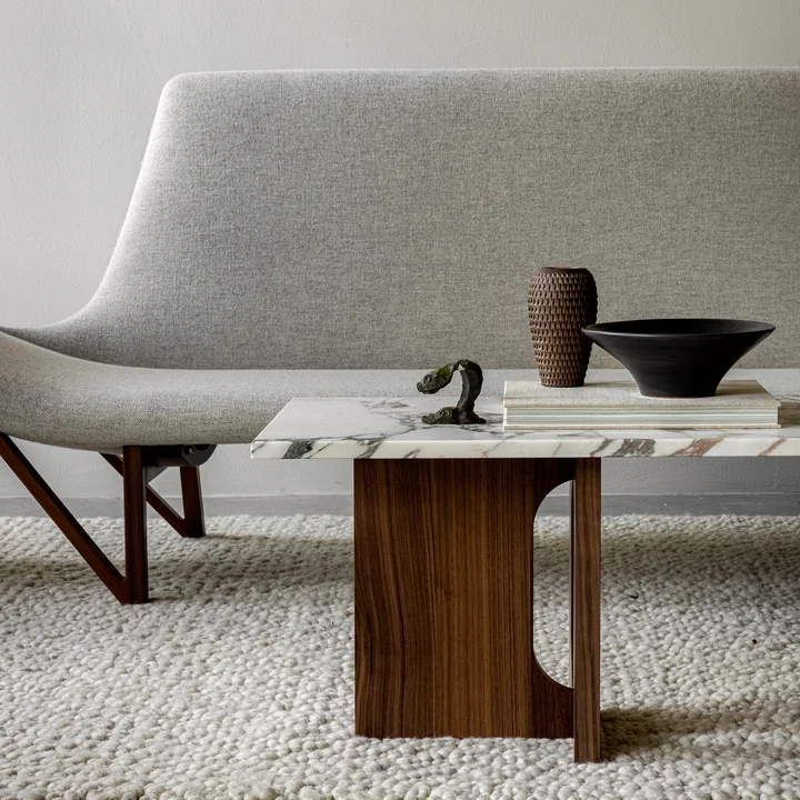 Audo - Androgyne Couchtisch 120 x 45 cm, Eiche natur / Kunis Breccia sand