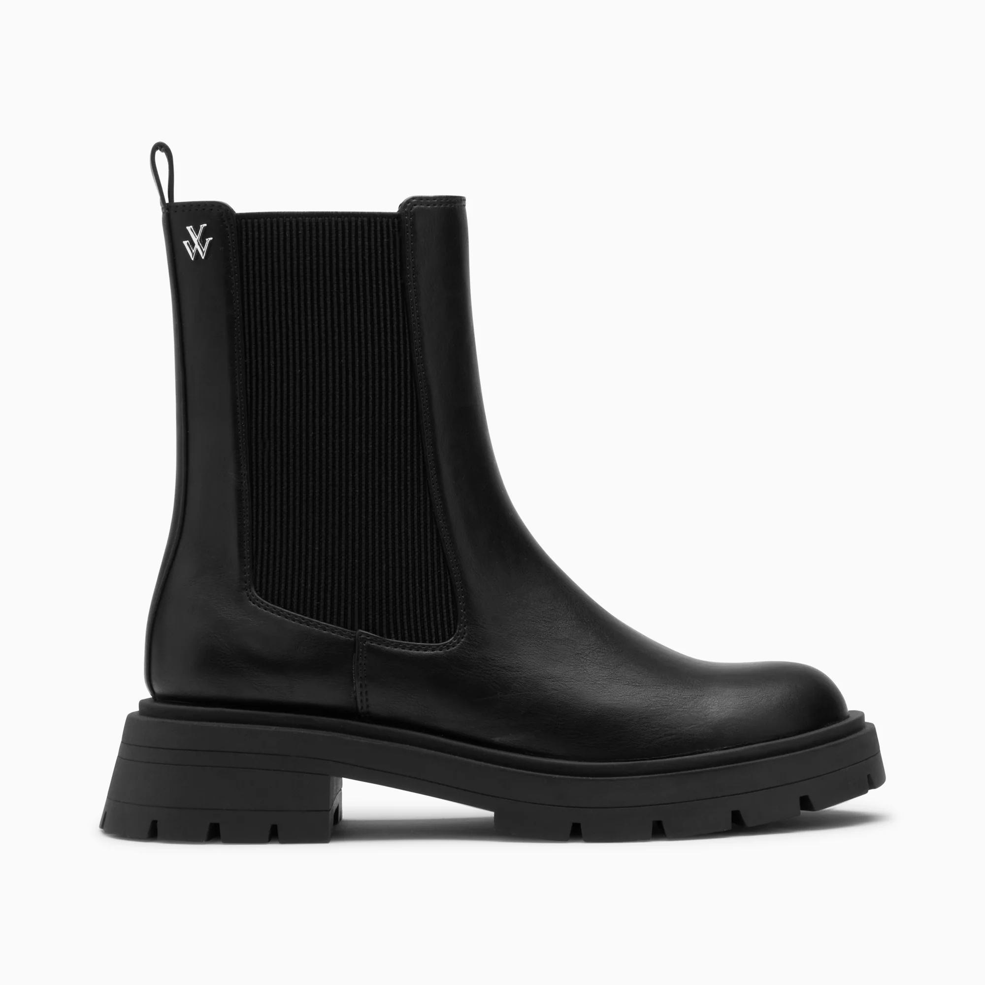 Bottines-Bottines Chelsea Phoebe noires à semelle oversize