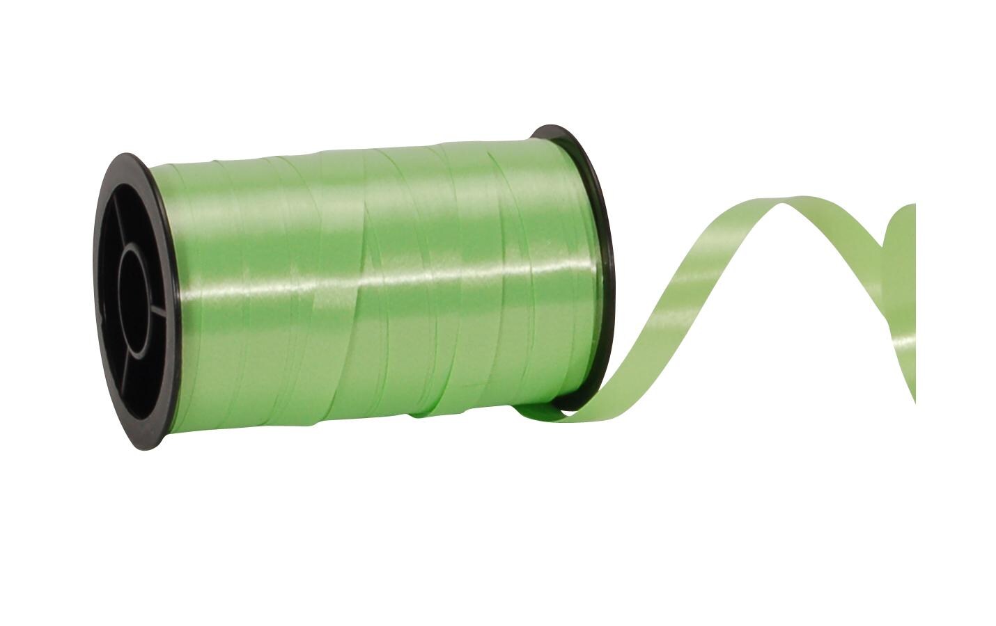 Geschenkband Poly Glatt 7 mm x 20 m, HellgrünKräuselband für Geschenke