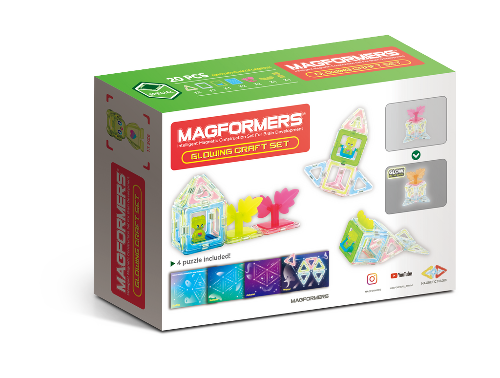 Magformers - Glowing Craft Sæt 20 Dele