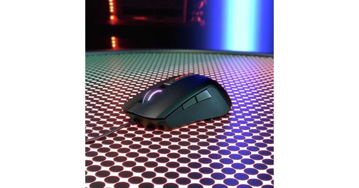 CHERRYMC 2.1 gaming muis  (Zwart, 1,000 - 5,000 DPI, RGB led)