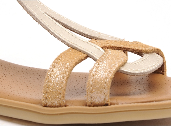 Bellamy nu pieds enfant fillette tilou or