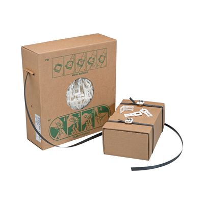 Trousse de cerclage 250 boucles - 12 mm x 750 m - Logistipack