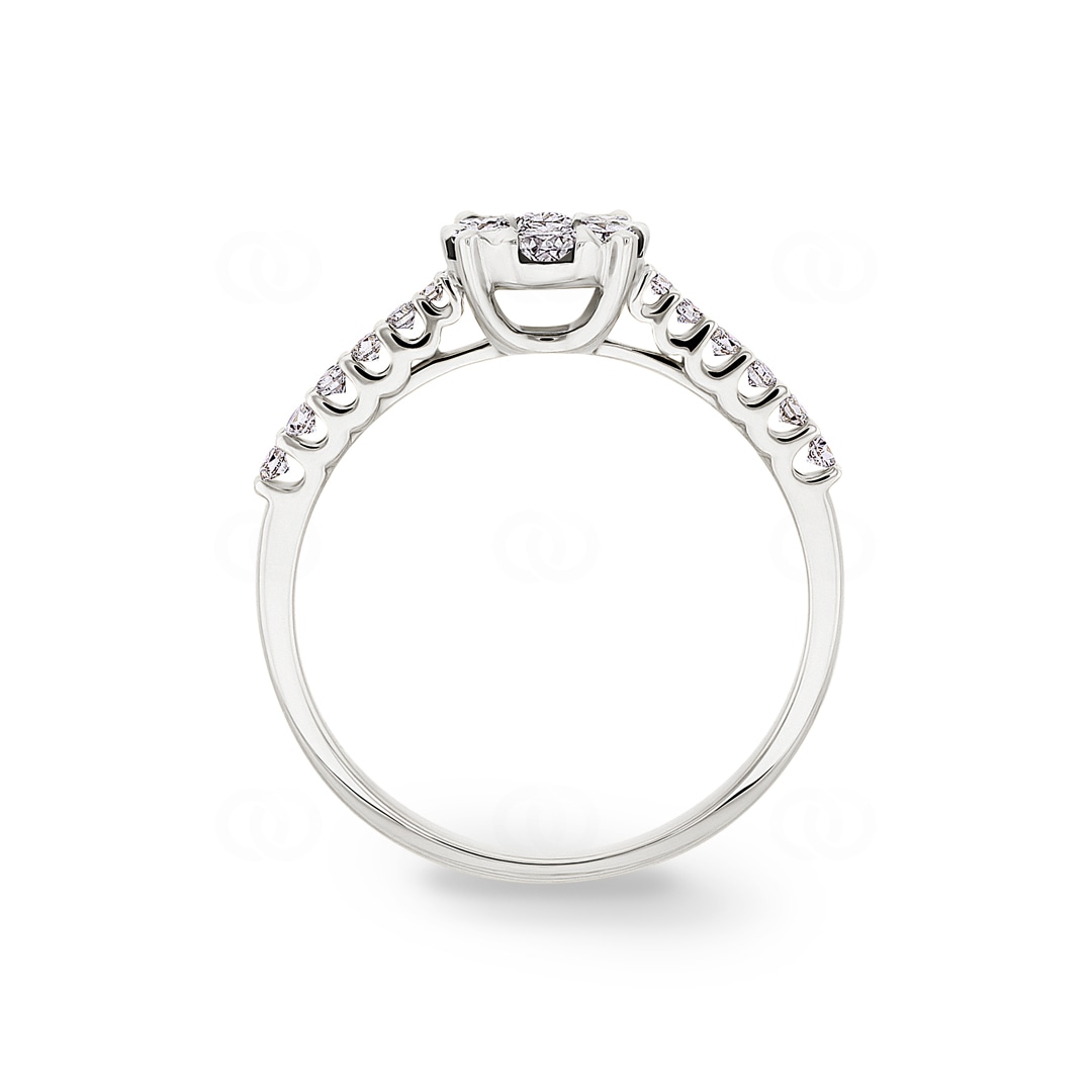 Verlobungsring 750/18 K Weissgold mit Diamanten 0.50 ct H/si by CHRISTIAN