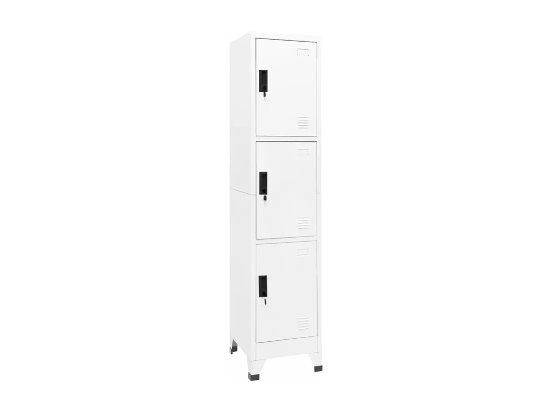 Armoire à casiers Blanc 38x45x180 cm Acier